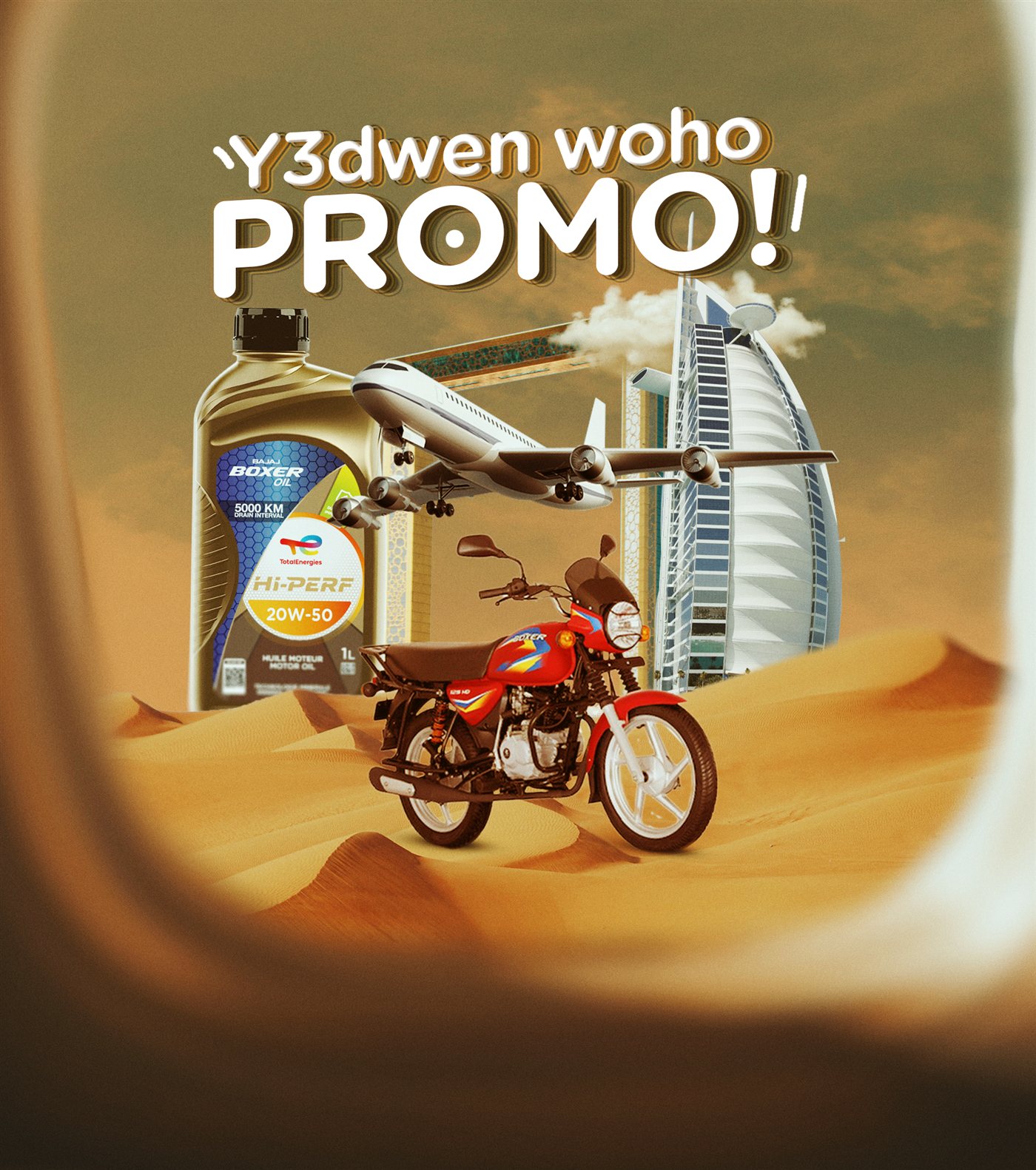TotalEnergies promotional artwork, 'Y3dwen woho promo'.