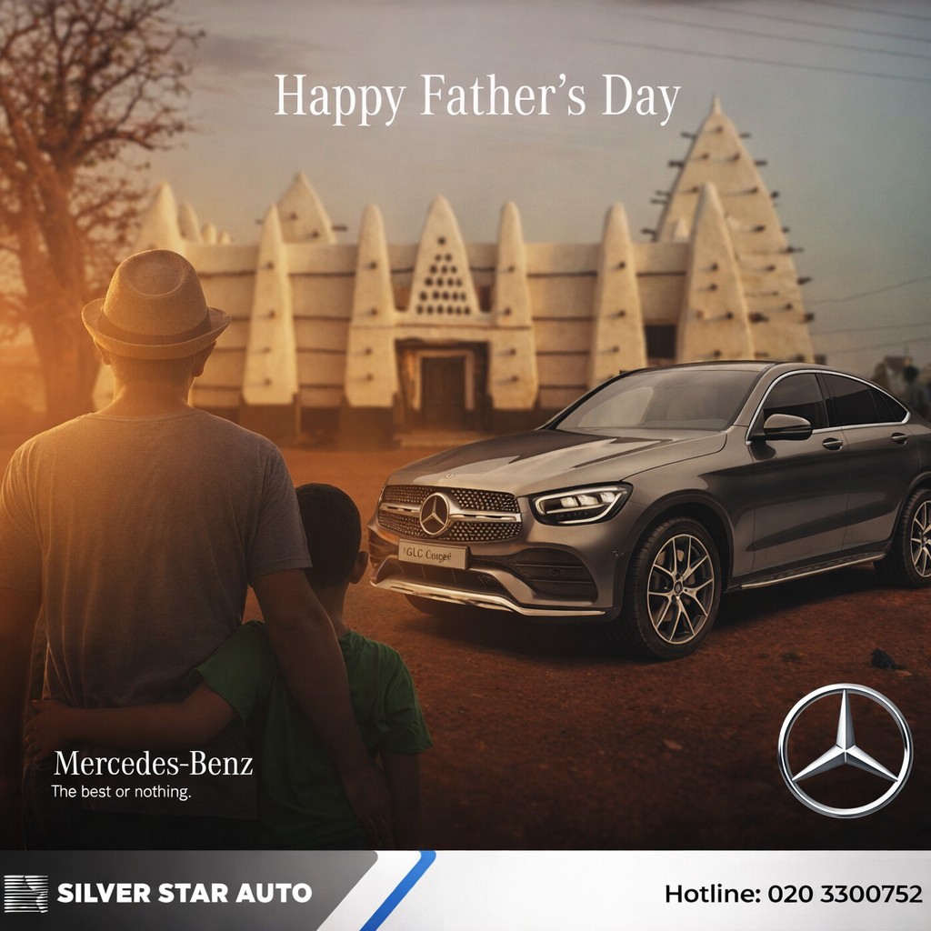 Mercedes-Benz Silver Star Auto Father's Day artwork.