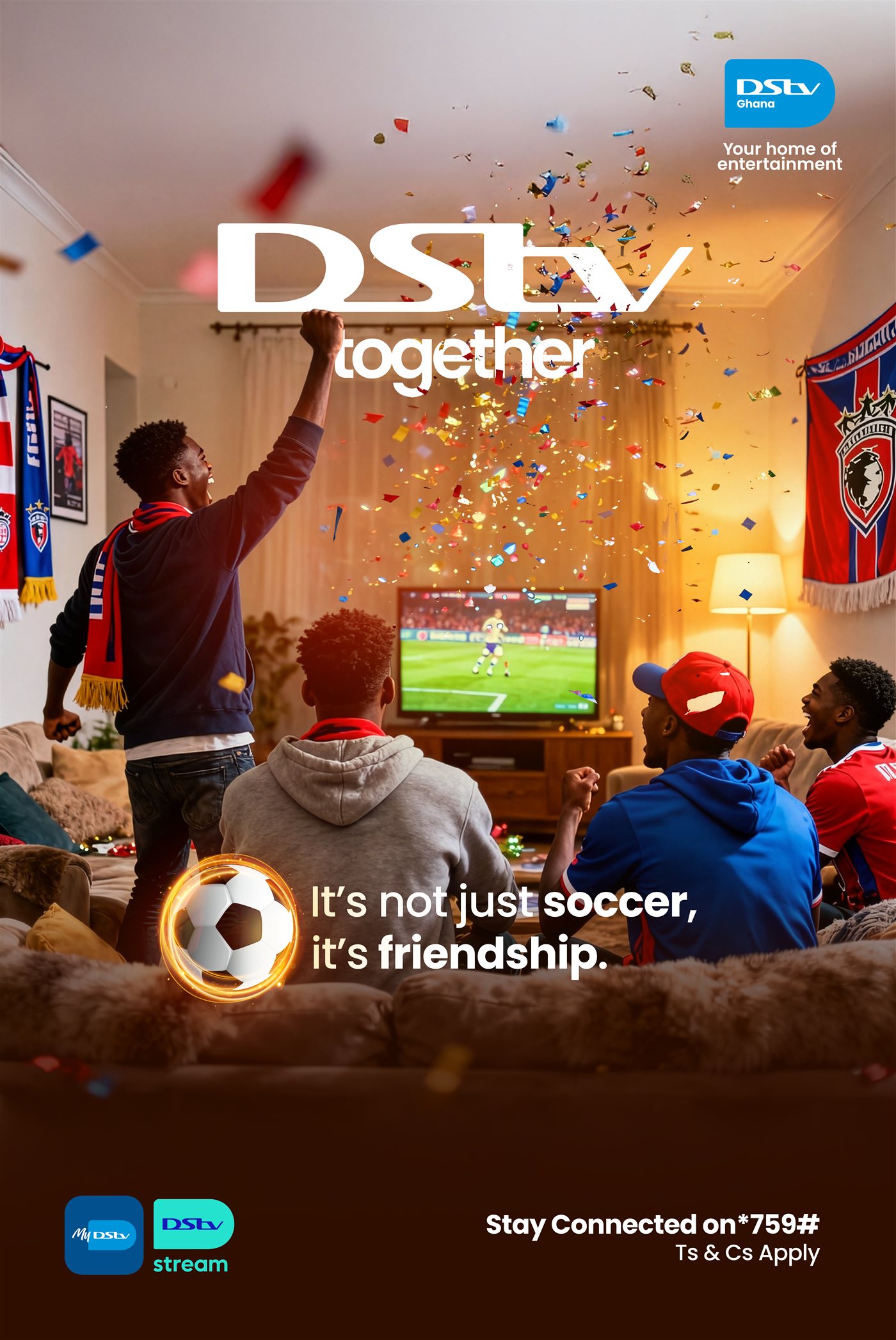 DStv 'Together' campaign poster.