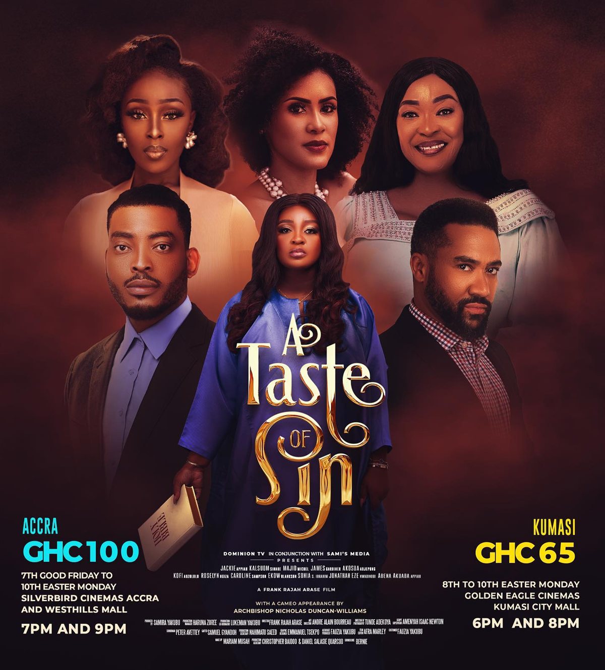 A Taste of Sin, full-cast showtime poster.