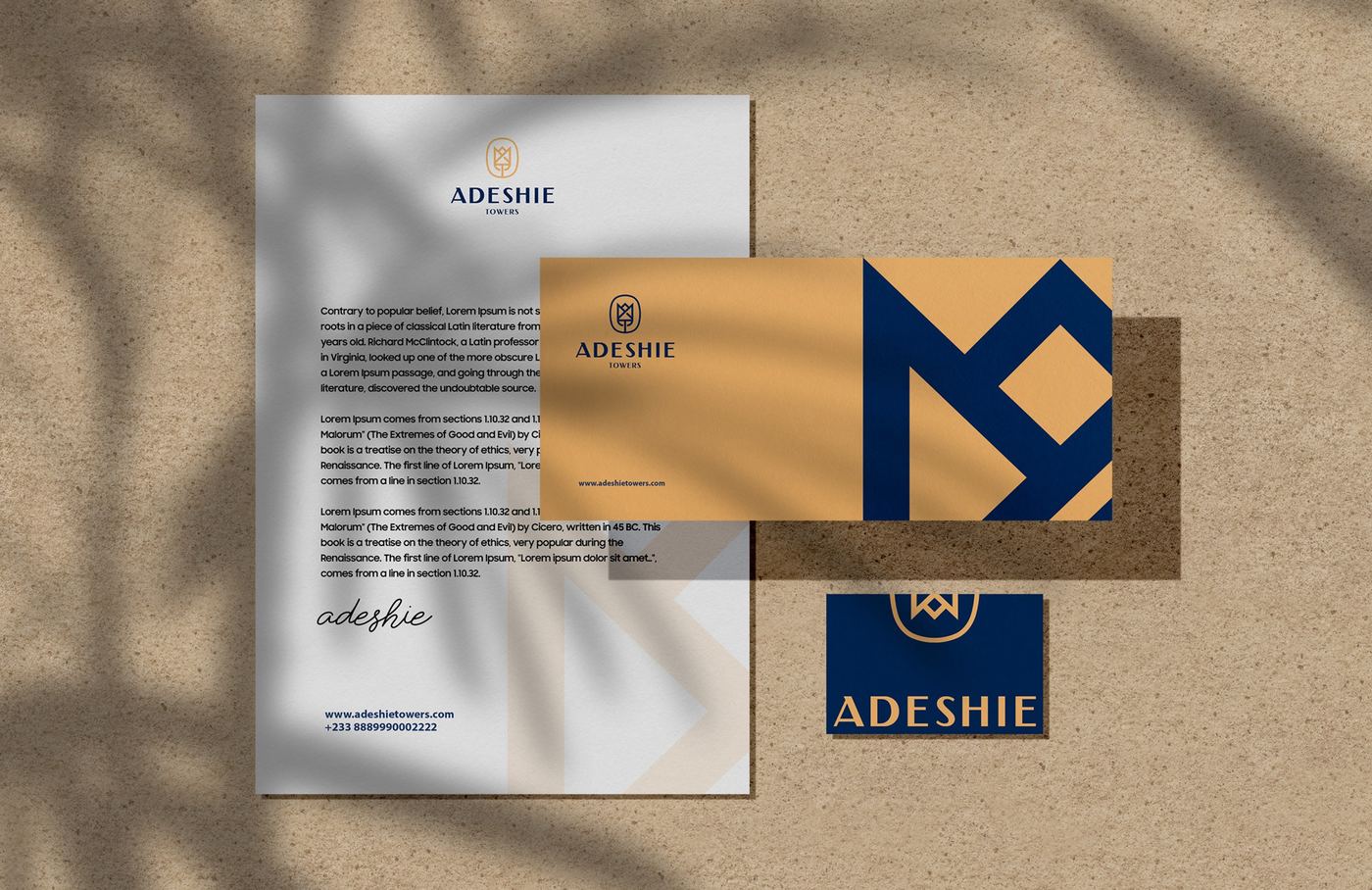 Adeshie Towers brand identity, page 13.
