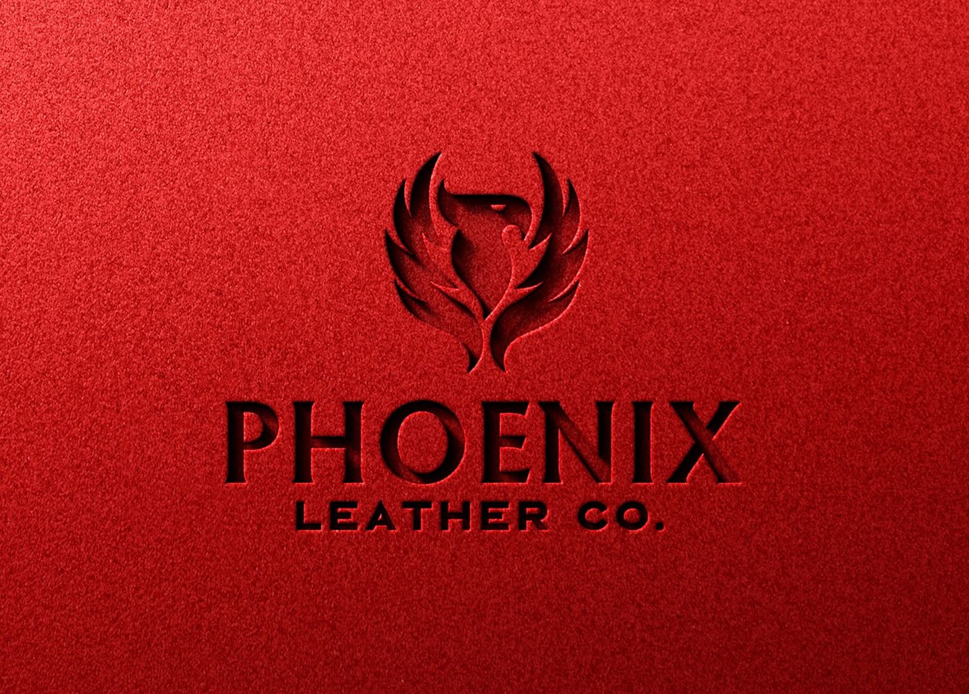 Phoenix Leather Co brand identity, page 14.