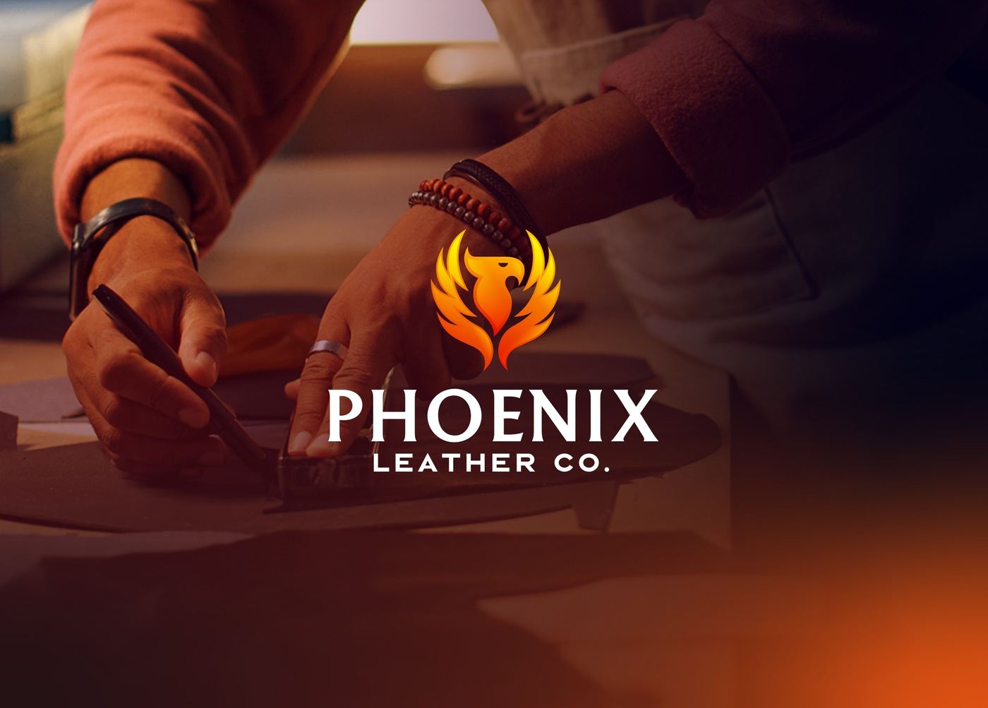 Phoenix Leather Co brand identity, page 16.