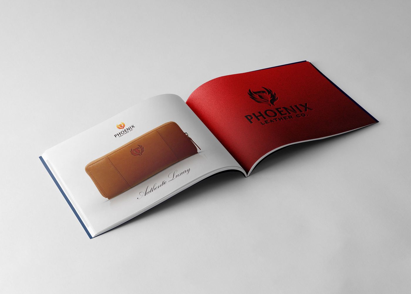 Phoenix Leather Co brand identity, page 22.